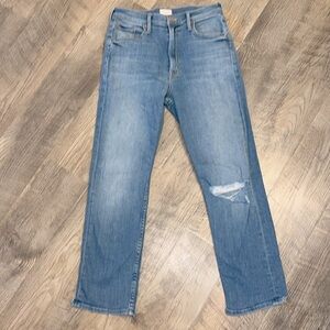 High Rise Blue Jeans